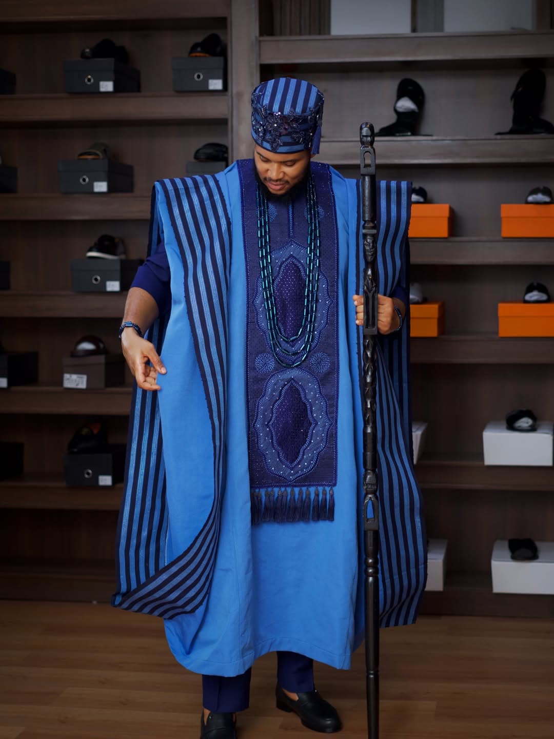 AGBADA WITH MATCHING FILA