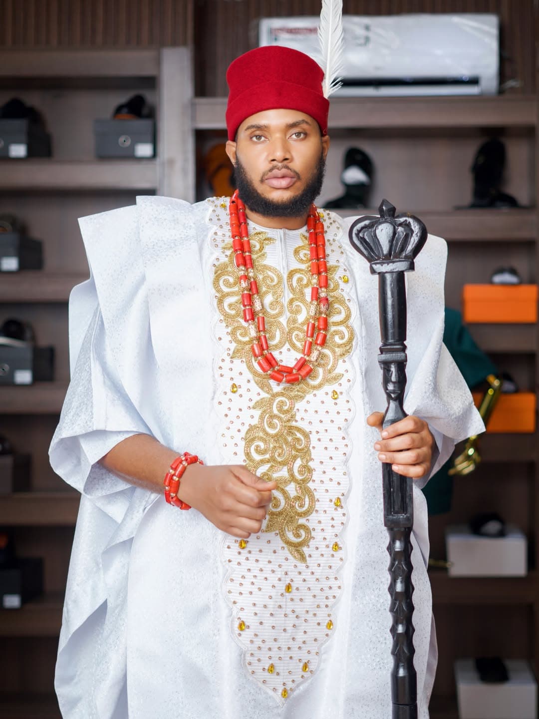 AGBADA WITH MATCHING FILA